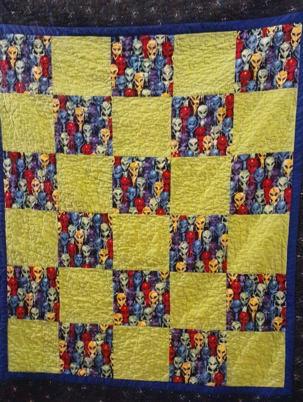 Handmade patchwork Quilt. - Picture 2 of 3